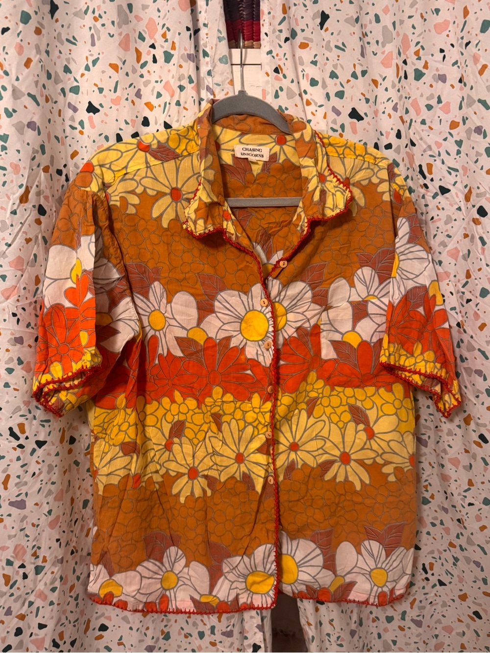 Chasing Unicorns aloha button up